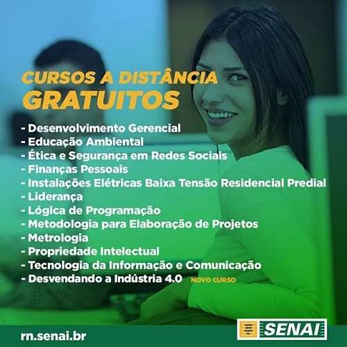 SENAI/CTGAS-ER abre inscrições para cursos gratuitos a distância