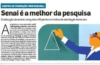 SENAI cresce no índice de satisfação em pesquisa do jornal O Estado de SP