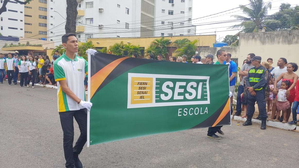 Alunos do SESI-RN participaram de desfile de 7 de setembro