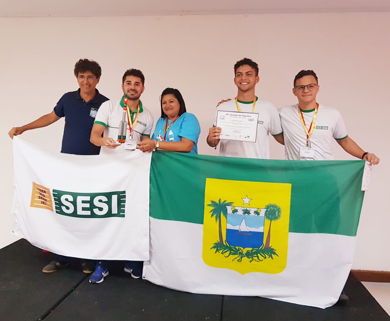 SESI/RN conquista medalha de ouro na Mostra Brasileira de Lançamento de Foguetes