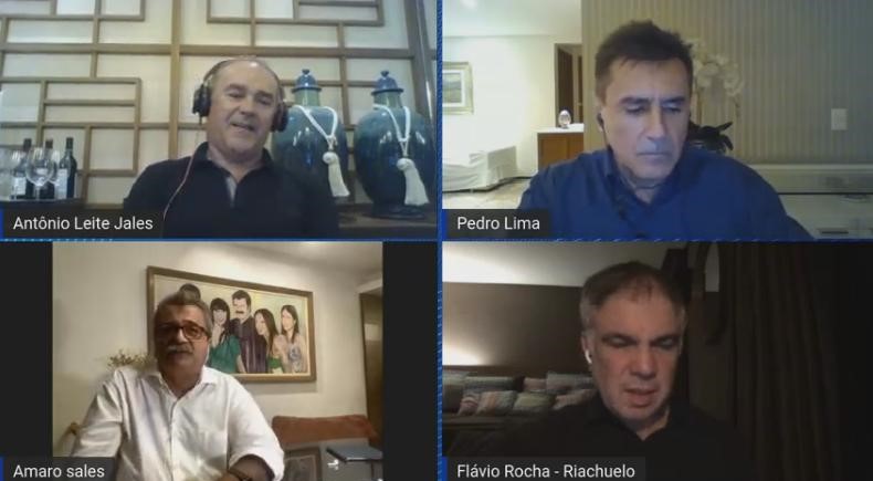 Amaro Sales, Flávio Rocha, Pedro Lima e Antônio Jales abrem, com live, a Semana da Indústria no Estado