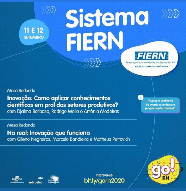 Sistema FIERN participa do evento ‘Go! RN’ com startups e ecossistema potiguar de inovação