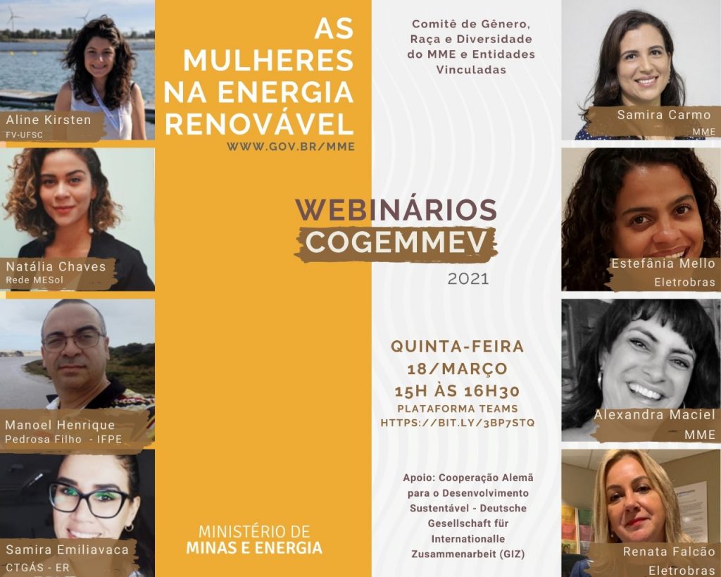 SENAI/CTGAS-ER participa do webinário “Mulheres na Energia Renovável” do Cogemmev