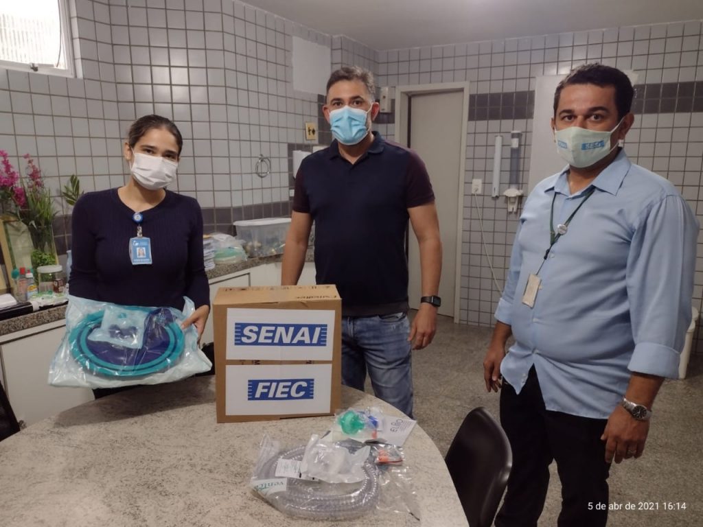 FIERN entrega capacetes elmo para três hospitais em Mossoró