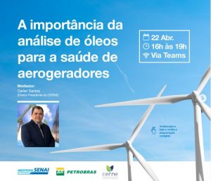 Palestras vão abordar, nesta quinta, a “importância da análise de óleos para a saúde de aerogeradores”