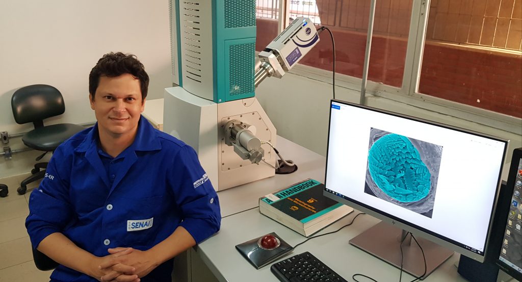 Técnico do CTGAS-ER é destaque internacional com imagens artísticas registradas no microscópio eletrônico