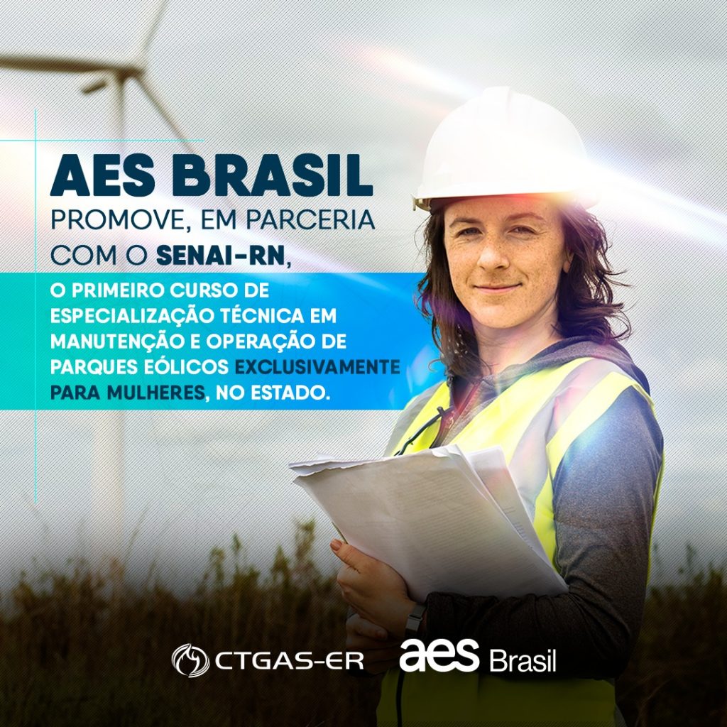 AES Brasil e SENAI-RN abrem inscrições para Especialização gratuita em energia eólica para mulheres