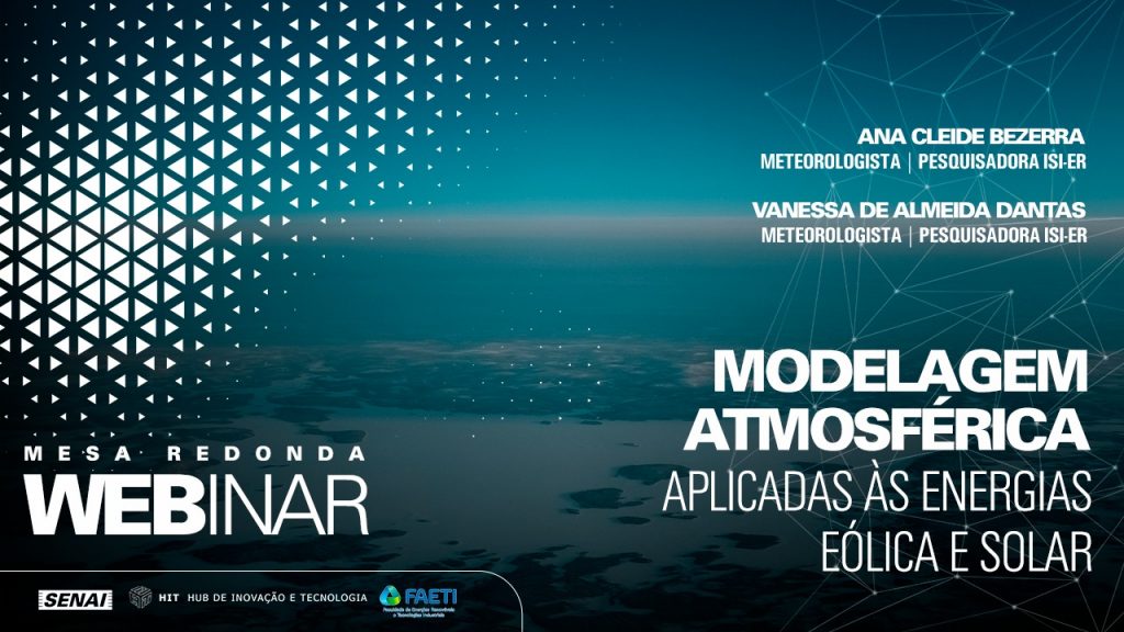 Modelagem atmosférica aplicada às energias eólica e solar será discutida em webinar do ISI-ER nesta quarta