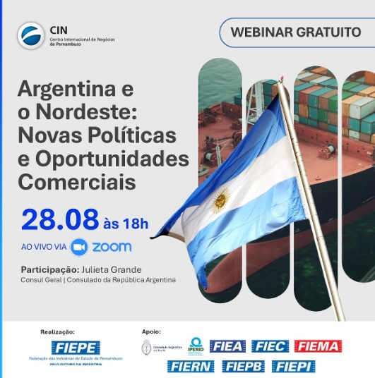 Rede CIN promove webinar sobre oportunidades de negócios com a Argentina