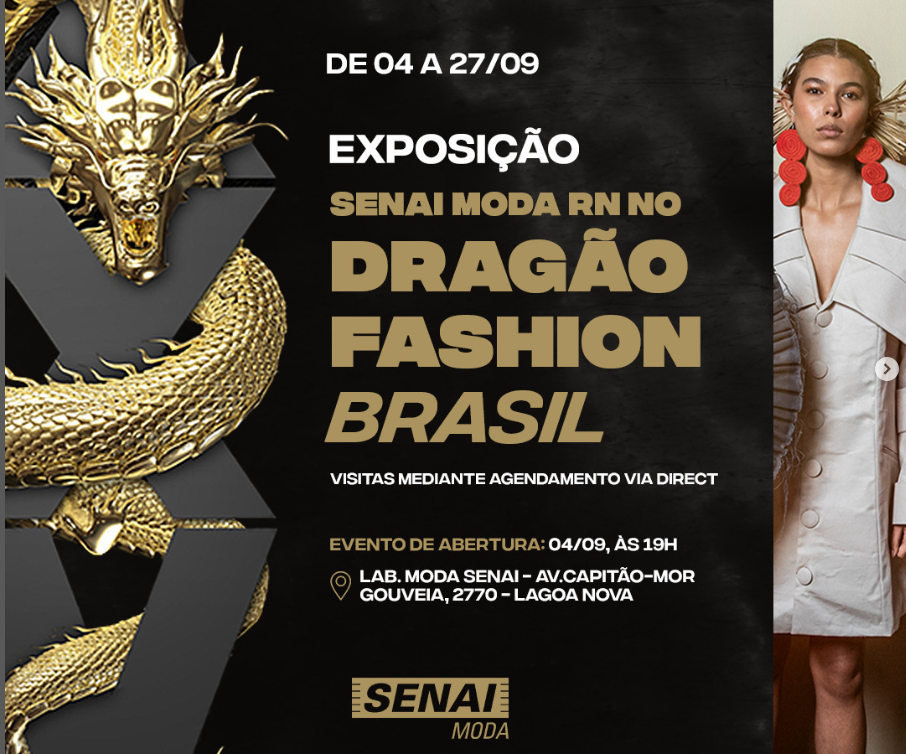 SENAI Moda RN abre exposição com criações sustentáveis exibidas no Dragão Fashion Brasil