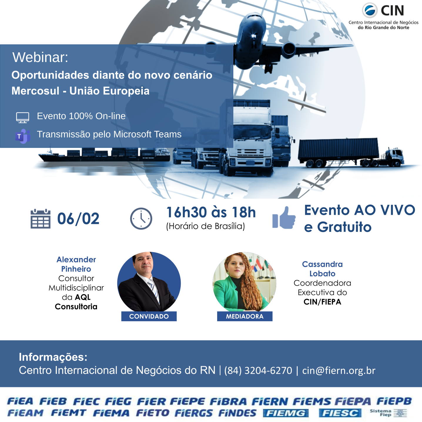 Rede CIN promove webinar gratuito sobre o novo acordo Mercosul-União Europeia
