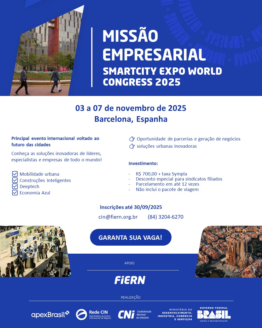 Rede CIN promove Missão Empresarial para maior evento mundial de cidades inteligentes em Barcelona