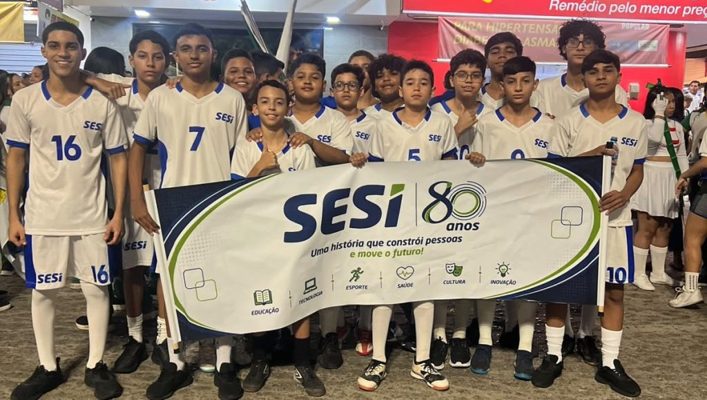 Alunos da SESI Escola Macau participam da abertura da etapa regional dos JERNS